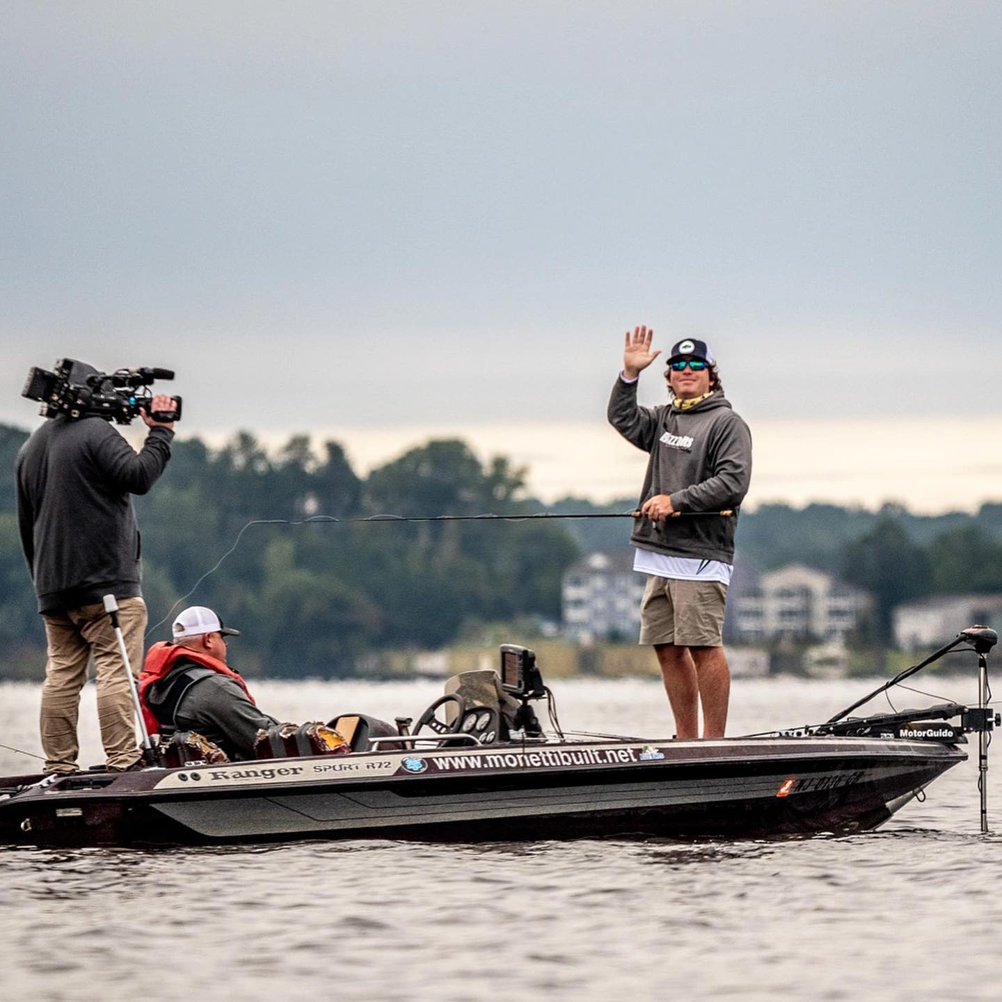 Bassmaster College Champion Louis Monetti wearing Fat Bass Topwater hat