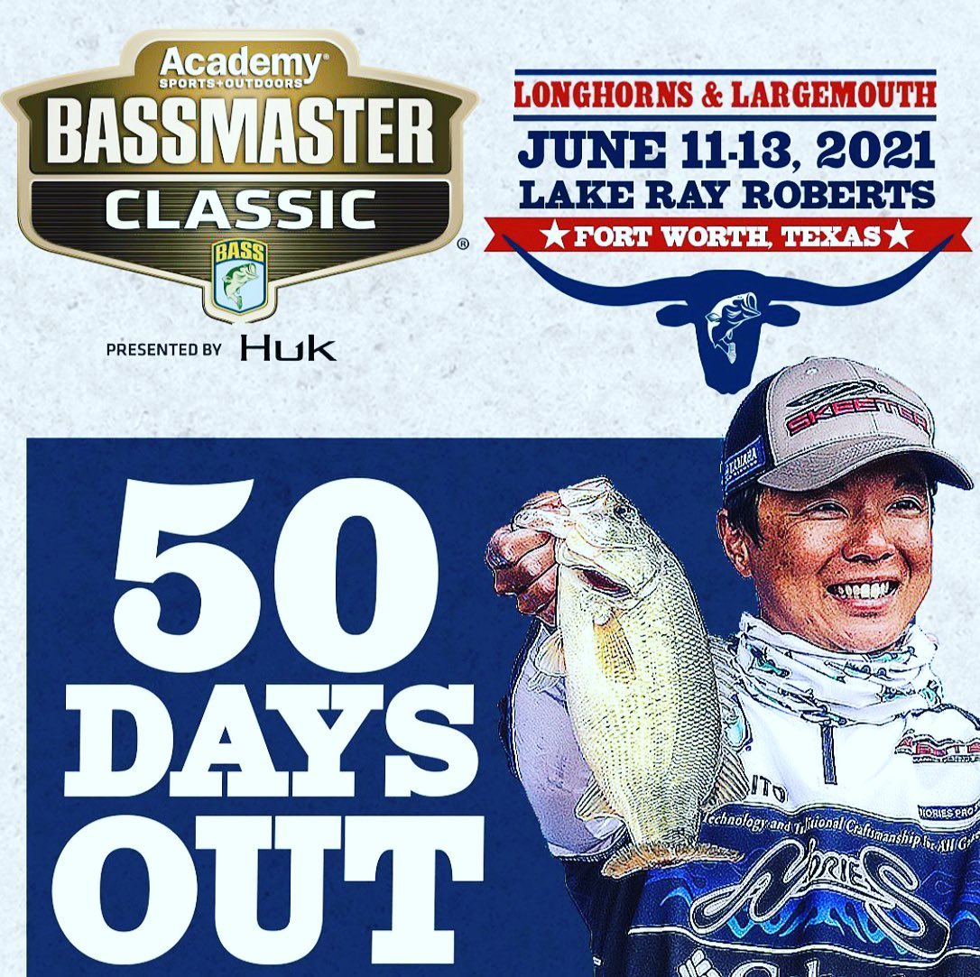 50 days out from “THE” Bassmaster Classic on Lake Ray Roberts in Fort Worth, Texas!!!