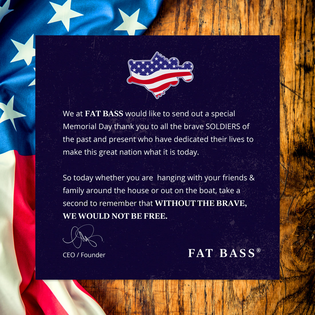 FAT BASS would like to thank you