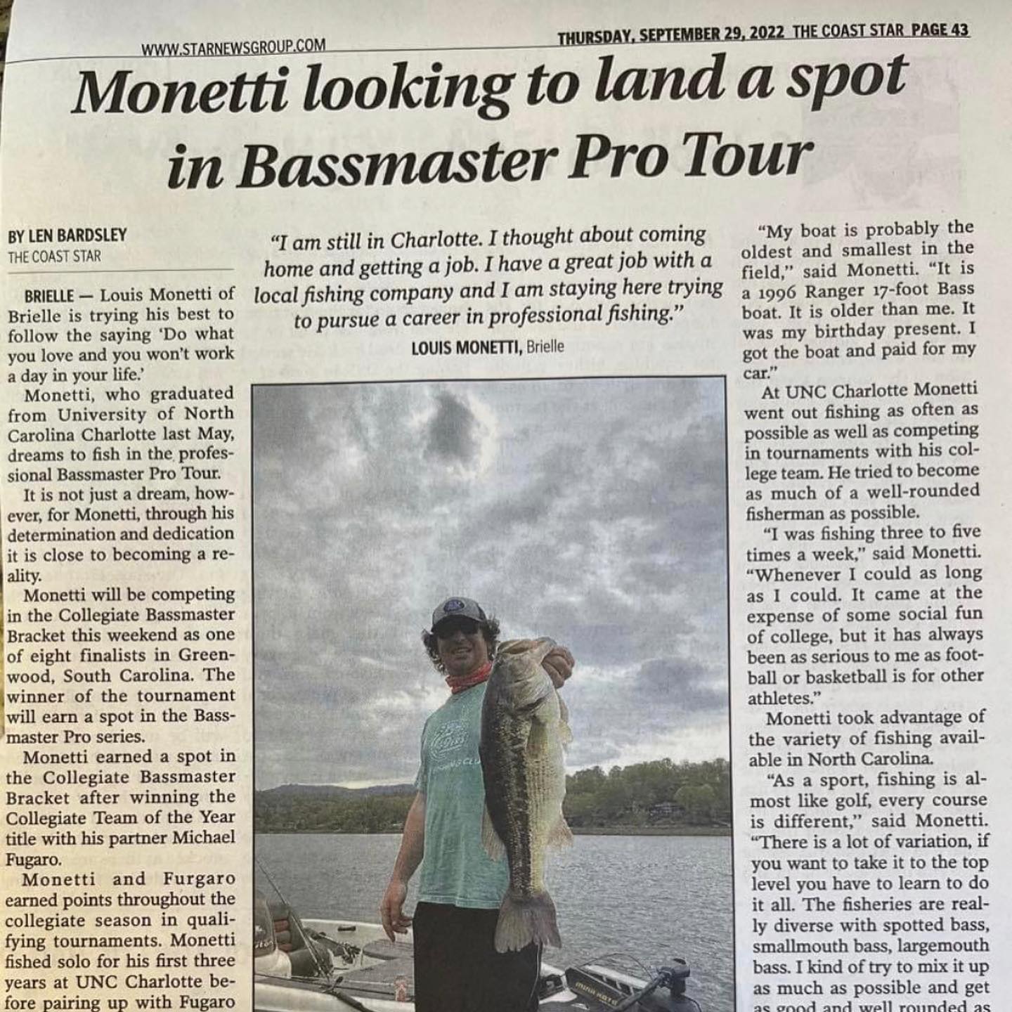 Louis Manetti Bassmaster Pro Tour